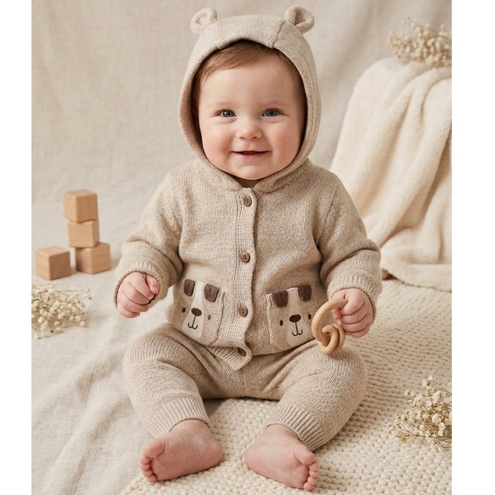 J15452: Baby Boys Knitted 2 Piece Outfit (0-9 Months) J15452: Baby Boys Knitted 2 Piece Outfit (0-9 Months)